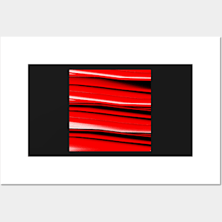 Red stripes Posters and Art